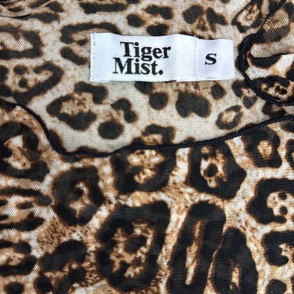 Tiger Mist Aarya Sheer Leopard Print Long Sleeve Body-Con Dress Size small - Picture 4 of 11